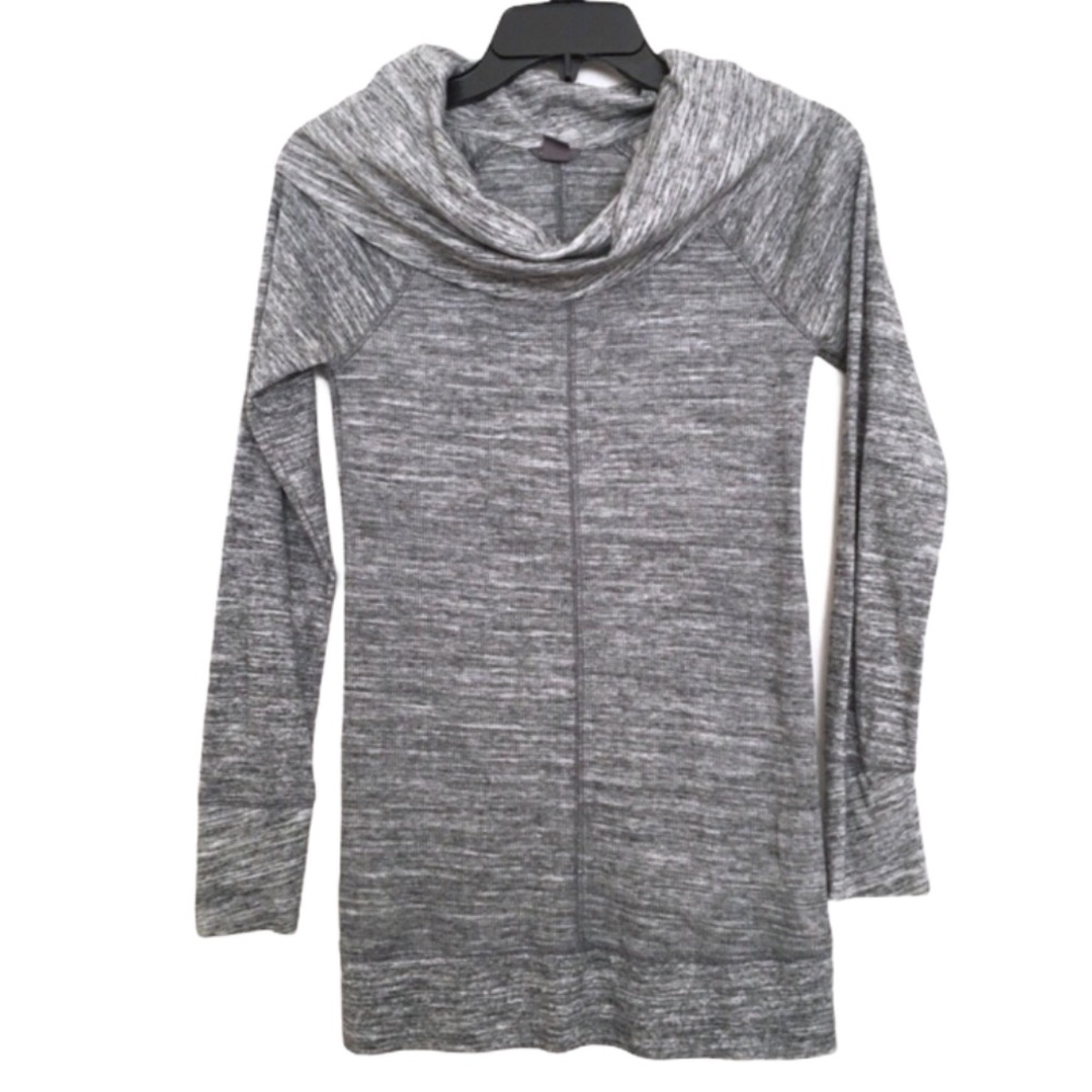 EDDIE BAUER Stine's Grey Waffle Cowl Neck Tunic Size Extra Small - Picture 8 of 10